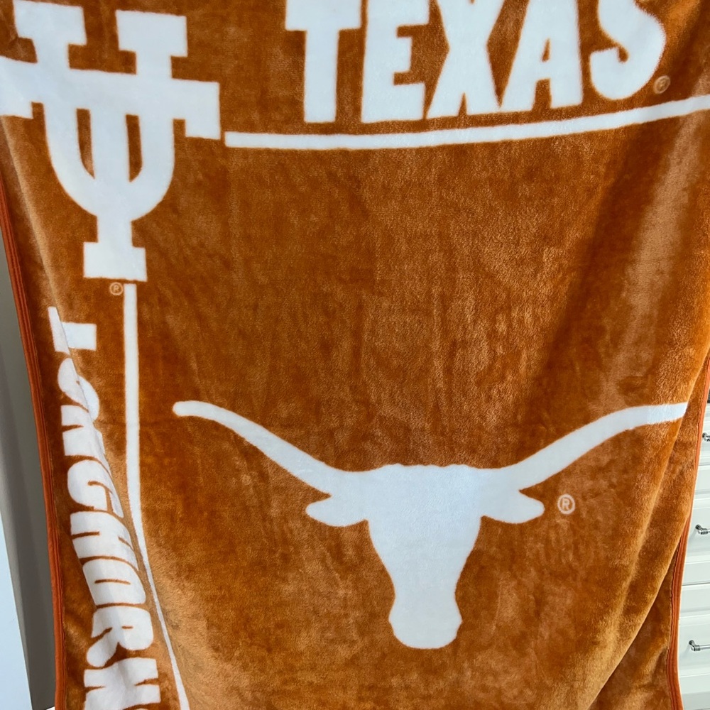 Burnt Orange Texas Longhorn Blanket